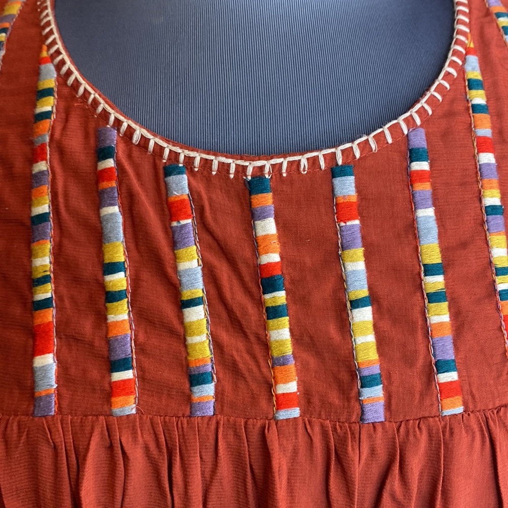 Entro Embroidered Ruffled Shift Dress - Picture 7 of 12